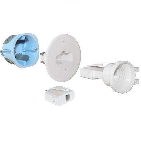 53078 EUR'OHM XL AIR'metic Boîte d'applique DCL étanche à l'air D54 P40mm + fiche/douille DCL E27
