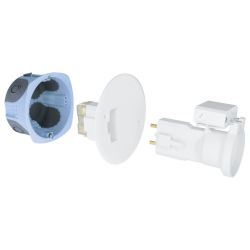 53077 EUR'OHM XL AIR'metic Boîte d'applique DCL étanche à l'air D67/68 P40mm + fiche/douille DCL E27