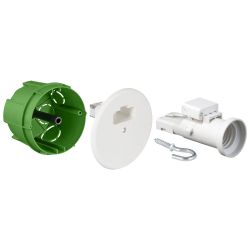 53111 EUR'OHM XL Tradi Point de centre DCL à sceller D65 P40mm + fiche/douille DCL E27