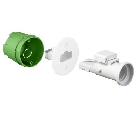 53131 EUR'OHM XL Tradi boîte DCL pour applique à sceller D54 P50mm + fiche/douille DCL E27