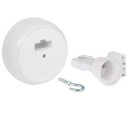 53098 EUR'OHM XL Tradi Point de centre DCL en saillie D85 P40mm + fiche/douille DCL E27