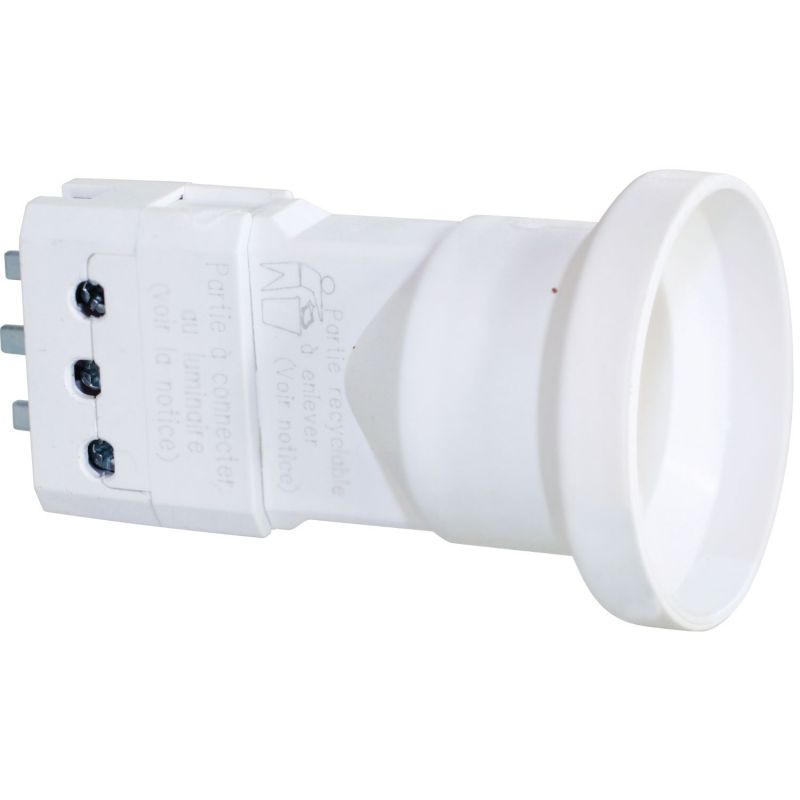 62103 EUR'OHM Fiche/douille DCL E27 combinée courte à connexion automatique