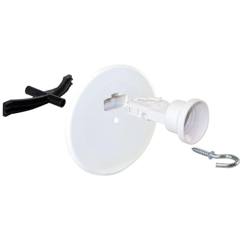 53067 EUR'OHM Kit fixation de luminaire + couvercle DCL Ø120mm + piton 60mm + fiche/douille DCL E27