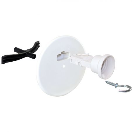 53067 EUR'OHM Kit fixation de luminaire + couvercle DCL Ø120mm + piton 60mm + fiche/douille DCL E27
