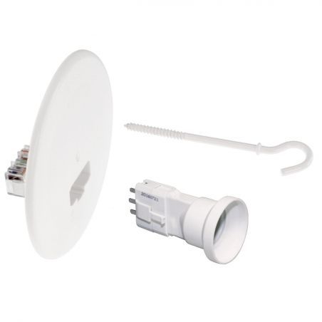 53051 EUR'OHM Kit couvercle DCL Ø120mm + piton blanc 80mm + fiche/douille DCL E27