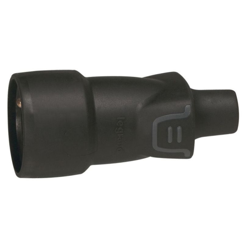 Legrand 050446 - Prise femelle caoutchouc broche française 220V 16A 2P+T pour rallonge - IP44