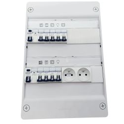 19421 EUR'OHM coffret RX 13m 2 rangées monté-cablé evolutifpour T1/T2