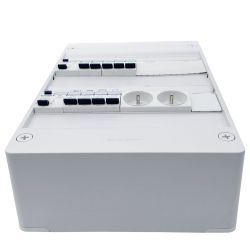 19421 EUR'OHM coffret RX 13m 2 rangées monté-cablé evolutifpour T1/T2