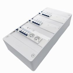 19431 EUR'OHM coffret RX 13m 3 rangées monté-cablé evolutif pour T3/T4