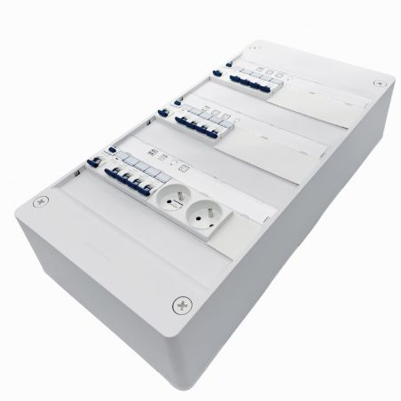 19431 EUR'OHM coffret RX 13m 3 rangées monté-cablé evolutif pour T3/T4