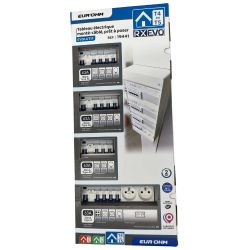 19441 EUR'OHM coffret RX 13m 4 rangées monté-cablé evolutif T4/T5