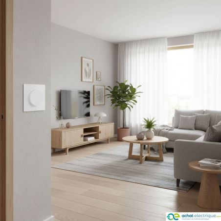 60201 EUR'OHM SQUARE Interrupteur va et vient 10A blanc