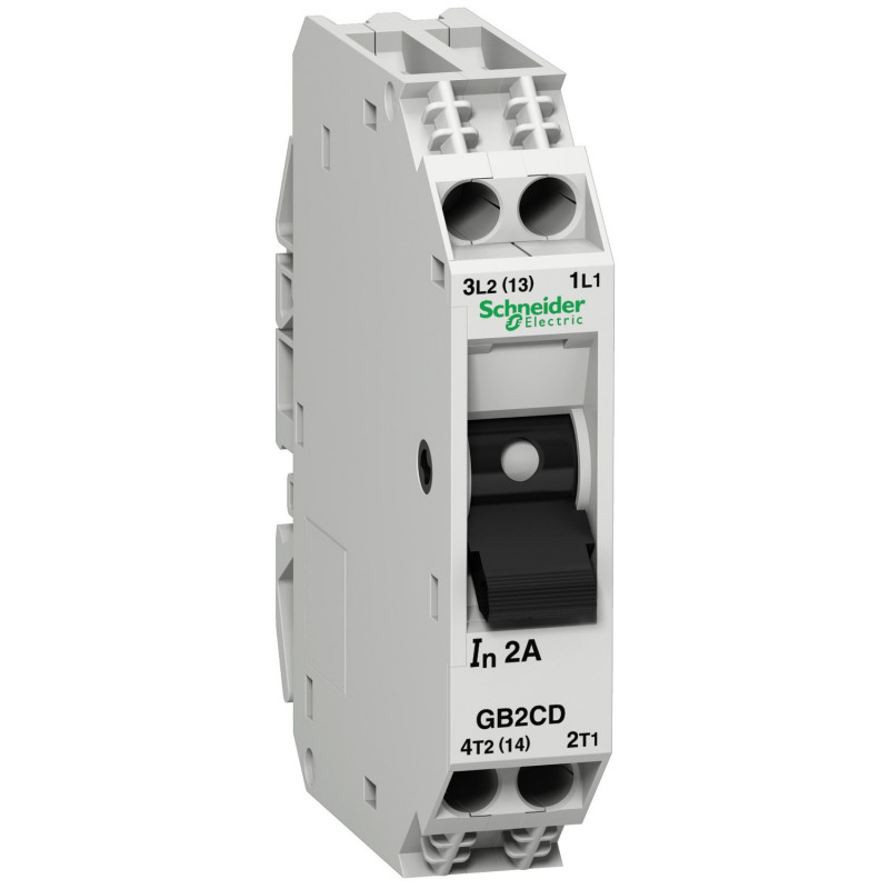 GB2CD07 TeSys GB2-CD - disjoncteur Schneider pour circuit de contrôle moteur - 2A - 1P+N - 1d