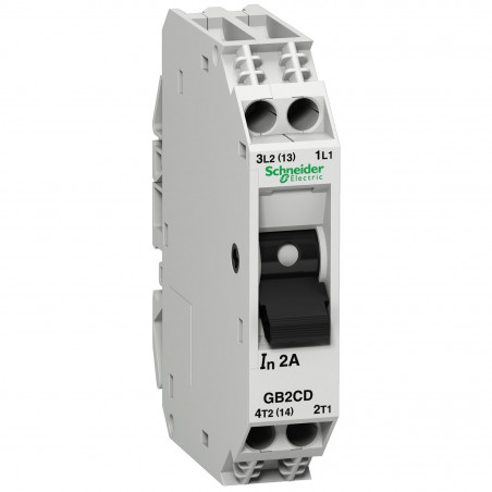 GB2CD07 TeSys GB2-CD - disjoncteur Schneider pour circuit de contrôle moteur - 2A - 1P+N - 1d