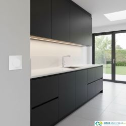 60200 EUR'OHM SQUARE Interrupteur va et vient 10A blanc à griffes