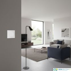 60200 EUR'OHM SQUARE Interrupteur va et vient 10A blanc à griffes
