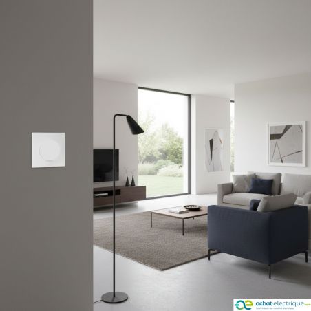60200 EUR'OHM SQUARE Interrupteur va et vient 10A blanc à griffes