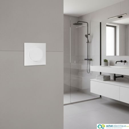 60200 EUR'OHM SQUARE Interrupteur va et vient 10A blanc à griffes