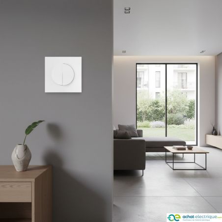 60210 EUR'OHM SQUARE double Interrupteur va et vient blanc