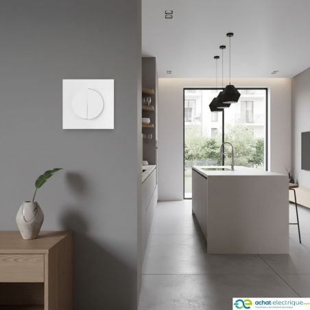 60210 EUR'OHM SQUARE double Interrupteur va et vient blanc