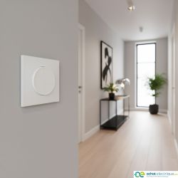 60213 EUR'OHM SQUARE double Interrupteur va et vient blanc à griffes