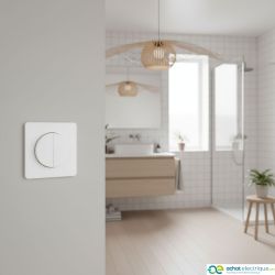 60213 EUR'OHM SQUARE double Interrupteur va et vient blanc à griffes