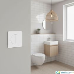 60213 EUR'OHM SQUARE double Interrupteur va et vient blanc à griffes