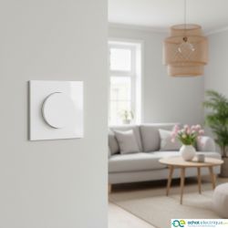 60202 EUR'OHM SQUARE Bouton poussoir 10A blanc