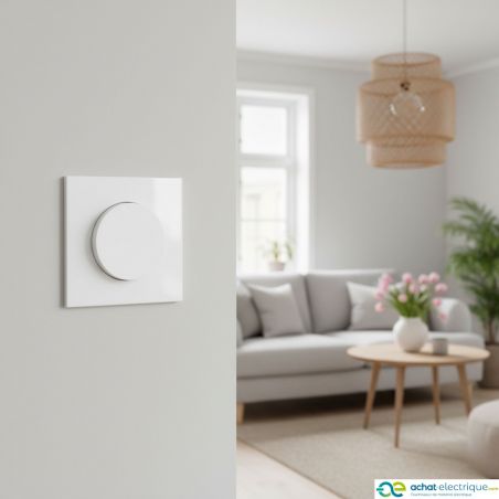 60202 EUR'OHM SQUARE Bouton poussoir 10A blanc