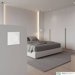 60202 EUR'OHM SQUARE Bouton poussoir 10A blanc