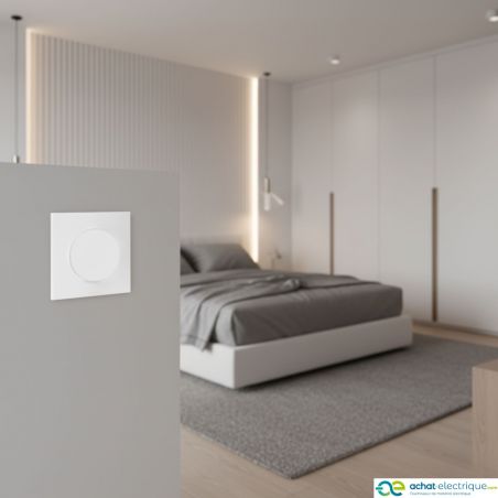 60202 EUR'OHM SQUARE Bouton poussoir 10A blanc
