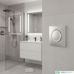60402 EUR'OHM SQUARE Bouton poussoir 10A Silver