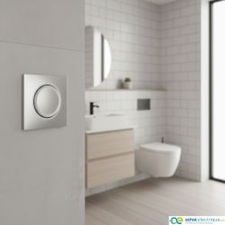 60402 EUR'OHM SQUARE Bouton poussoir 10A Silver