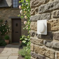60204 EUR'OHM SQUARE Bouton poussoir 10A carillon blanc