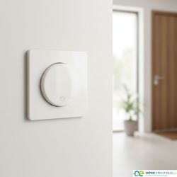 60204 EUR'OHM SQUARE Bouton poussoir 10A carillon blanc