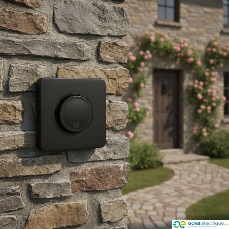 60304 EUR'OHM SQUARE Bouton poussoir 10A marquage. Sonnerie. VULCAIN