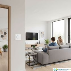 60211 EUR'OHM SQUARE double Bouton poussoir blanc