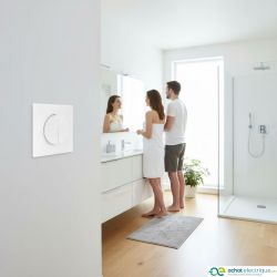 60211 EUR'OHM SQUARE double Bouton poussoir blanc
