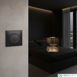 60316 EUR'OHM SQUARE Interrupteur va et vient + Bouton poussoir Vulcain