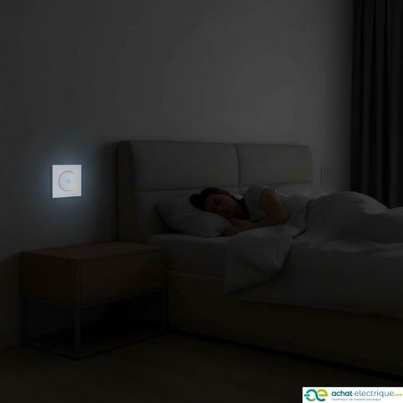 60203 EUR'OHM SQUARE Interrupteur va et vient 10A lumineux ou témoin blanc