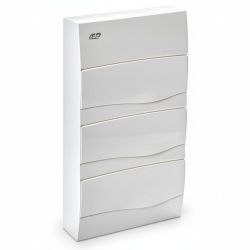 BV36PO IDE - Tableau de distribution résidentiel - 3 rangées de 12 modules - 497x264x99mm - avec rail DIN