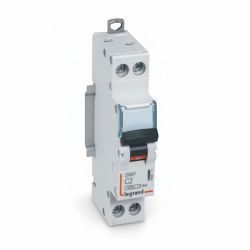 406771 Disjoncteur Legrand 2A unipolaire + neutre DNX3 - courbe C - 4,5/6kA - À vis - 1 module