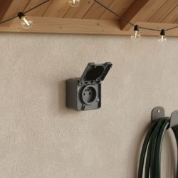 60840 EUR'OHM OXXO 	Prise électrique étanche saillie 2P+T gris IP55