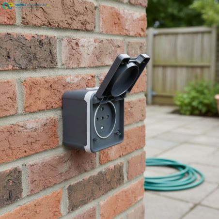 60844 EUR'OHM OXXO 	Prise électrique étanche 3P+N+T 20A gris IP55