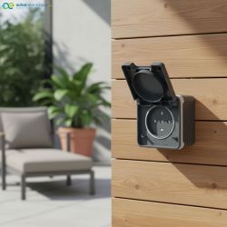 60844 EUR'OHM OXXO 	Prise électrique étanche 3P+N+T 20A gris IP55