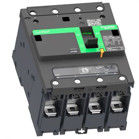 C11N4TM040B Schneider ComPact NSXm - disjoncteur 40A TM-D - 50kA - 4P 4d - bornes pour cosses
