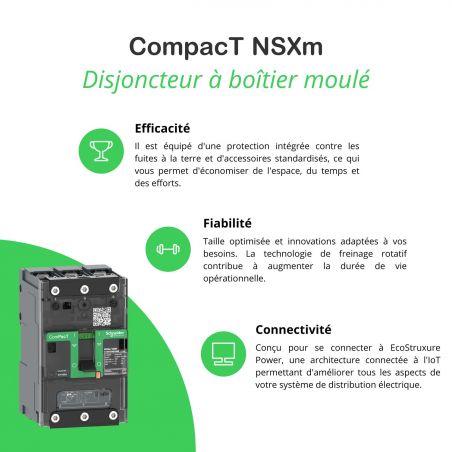 C12H3TM125L Schneider ComPact NSXm - disjoncteur 125A TM-D - 70kA - 3P 3d - bornes everlink