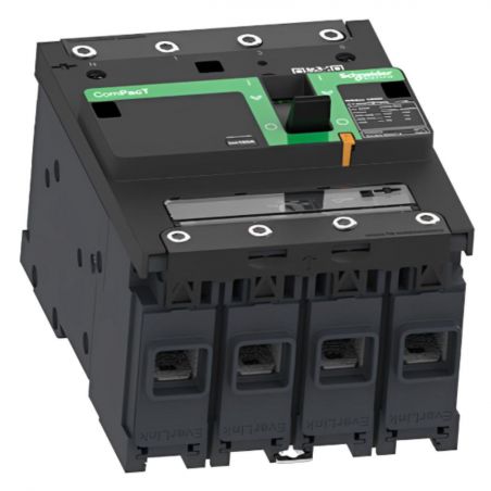 C12E4TM125L Schneider ComPact NSXm - disjoncteur 125A TM-D - 16kA - 4P 4d - bornes everlink