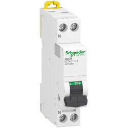 A9P22601 disjoncteur Schneider 1A - 1P+N - courbe C - 4,5/6kA - À vis - Schneider iDT40T