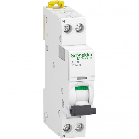 A9P22640 disjoncteur Schneider 40A - 1P+N - courbe C - 4,5/6kA - À vis - Schneider iDT40T